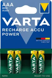 VARTA, VARTA Batterie Akku 56703101404 AAA/HR03, 800 mAh, 4 St&uuml;ck