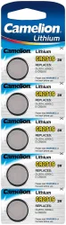 5er-Blister Lithium-Knopfzellen Typ CR2016, 3 Volt, 75 mAh