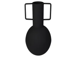 Kersten Vase Metall Schwarz H: 27 cm  | Schubiger Möbel