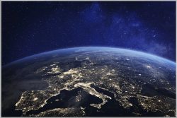 image LAND Bild mit Rahmen Die Erde Von Oben  | Schubiger Möbel