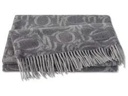 Biederlack Plaid Fine Ornament Anthrazit 130x180 cm Grau | Schubiger Möbel