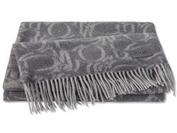Biederlack Plaid Fine Ornament Anthrazit 130x180 cm Grau | Schubiger Möbel