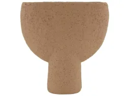 Dijk Vase Zement, Pokal D'braun H: 32 cm  | Schubiger Möbel