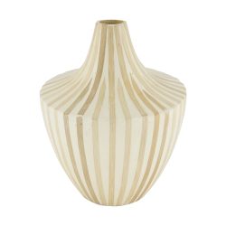 Decofinder Vase Bambus, Weiss  | Schubiger Möbel