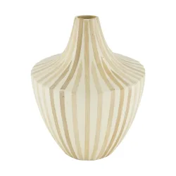 Decofinder Vase Bambus, Weiss  | Schubiger Möbel