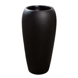 Gilde Pflanzengefäss Trendy, Fiberglas, Schwarz H: 66 cm  | Schubiger Möbel