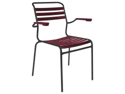 Schaffner Lättli-Stuhl Säntis mit Armlehnen Rot | Schubiger Möbel