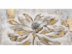 image LAND Bild Blume mit Goldenen Blättern Gelb | Schubiger Möbel
