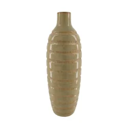 Decofinder Vase Flasche, Keramik, Hellbraun  | Schubiger Möbel