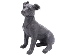 Decofinder Figur Terrier Sitzend Schwarz Schwarz | Schubiger Möbel