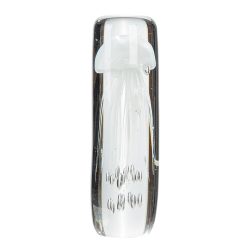 Gilde Figur Qualle Glas Weiss H: 30 cm  | Schubiger Möbel