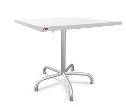 Schaffner Metalltisch Säntis Quadratisch Feuerverzinkt Weiss | Schubiger Möbel
