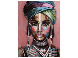image LAND Bild Wüstenfrau mit Turban 90x120 cm  | Schubiger Möbel