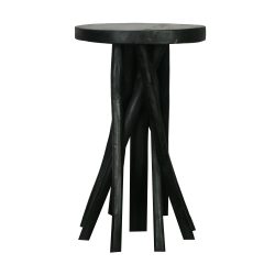 Decofinder Beistelltisch Teakholz, Schwarz H: 48 cm  | Schubiger Möbel