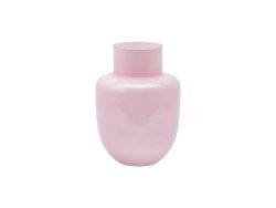 Edg Vase Glas Rosa H: 31 cm Rosa | Schubiger Möbel