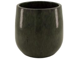 Decofinder Pflanzgefäss Keramik Schwarz Grün D: 19 cm  | Schubiger Möbel