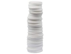 Edg Vase Scheiben Matt Weiss H: 47 cm  | Schubiger Möbel