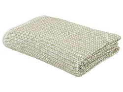 Eskitex AG Plaid Ascona Weiss/oliv 150x210 cm  | Schubiger Möbel