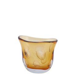 Edg Vase Fluxus Glas Amber H: 23 cm  | Schubiger Möbel