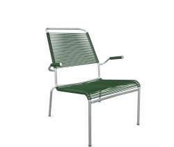Schaffner Spaghetti-Lounger Säntis mit Lehne / Hochlehner Feuerverzinkt Grün | Schubiger Möbel