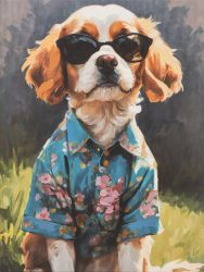 image LAND Gemälde Spring Time Spaniel  | Schubiger Möbel
