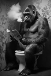 image LAND Glasbild Gorilla's Restroom  | Schubiger Möbel