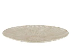 Dijk Tablett Metall, Silber Gewischt H: 6 cm  | Schubiger Möbel