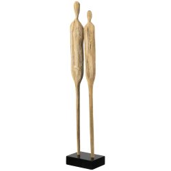 Gilde Figur Person Tow Holz Natur H: 46 cm  | Schubiger Möbel
