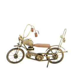 Decofinder Figur Motorrad, Antique Gold H: 24 cm  | Schubiger Möbel