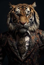 image LAND Glasbild Portrait of a Tiger  | Schubiger Möbel