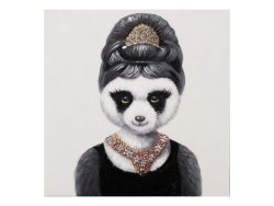 image LAND Bild Pandabär-Mädchen mit Juwelen Mehrfarbig | Schubiger Möbel
