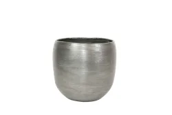 Decofinder Pflanzengefäss Rowen, Übertopf, Silber B: 13 cm  | Schubiger Möbel