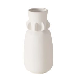 Boltze Vase Afro, Steingut, Weiss  | Schubiger Möbel