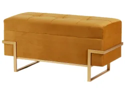 Edg Sitzbank Velvet Ambra Gold H: 45 cm Gelb | Schubiger Möbel