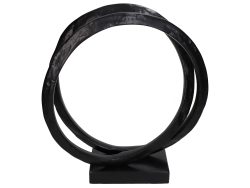 Kersten Figur Ringe Aluminium Schwarz H: 33 cm  | Schubiger Möbel