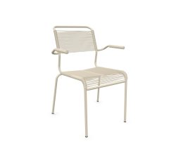 Schaffner Spaghetti-Stuhl Säntis mit Armlehnen Beige | Schubiger Möbel