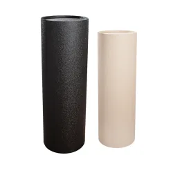 Gilde Säule 2er Set, Basseterre, Eisen, Creme, Schwarz H: 90 c  | Schubiger Möbel