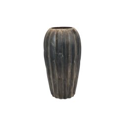 Decofinder Vase Melon s Schwarzgelb  | Schubiger Möbel