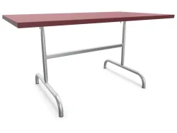 Schaffner Metall-Tisch Säntis Feuerverzinkt Rot | Schubiger Möbel