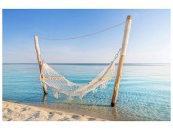 image LAND Digitaldruck auf Glas Hängematte im Meer  | Schubiger Möbel