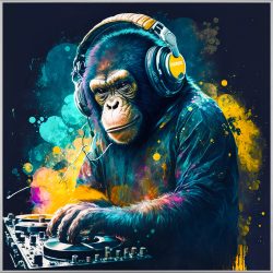 image LAND Bild mit Rahmen Monkey dj  | Schubiger Möbel