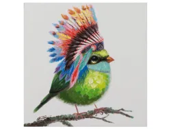 image LAND Bild Vogel mit Indianerperücke  | Schubiger Möbel