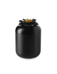 Abhika Dose Peony Schwarz H: 16 cm  | Schubiger Möbel