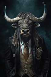 image LAND Canvas Stylish Mr. Bull  | Schubiger Möbel