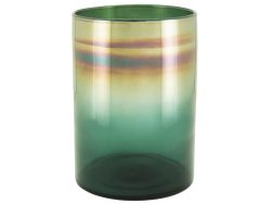 Abhika Vase Glas Irisierend Grüngold H: 34 cm  | Schubiger Möbel
