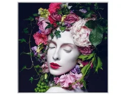 image LAND Digitaldruck auf Acrylglas Hübsche Frau mit Blumen  | Schubiger Möbel