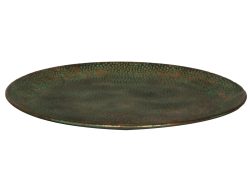 Decofinder Tablett Metall Grün D: 5 cm  | Schubiger Möbel