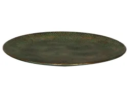 Decofinder Tablett Metall Grün D: 5 cm  | Schubiger Möbel