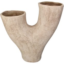 Kersten Vase Terracatta, Ivory H: 34 cm  | Schubiger Möbel