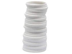 Edg Vase Scheiben Matt Weiss H: 31 cm  | Schubiger Möbel